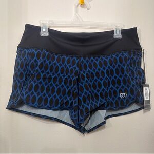 Citizen Women's Athletic Shorts with Black and Blue Pattern